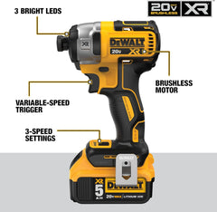 DEWALT DCK2100P2 FLEXVOLT Advantage 20V MAX Combo Kit with Hammer Drill and Impact Driver 5.0-Ah 2-Tool