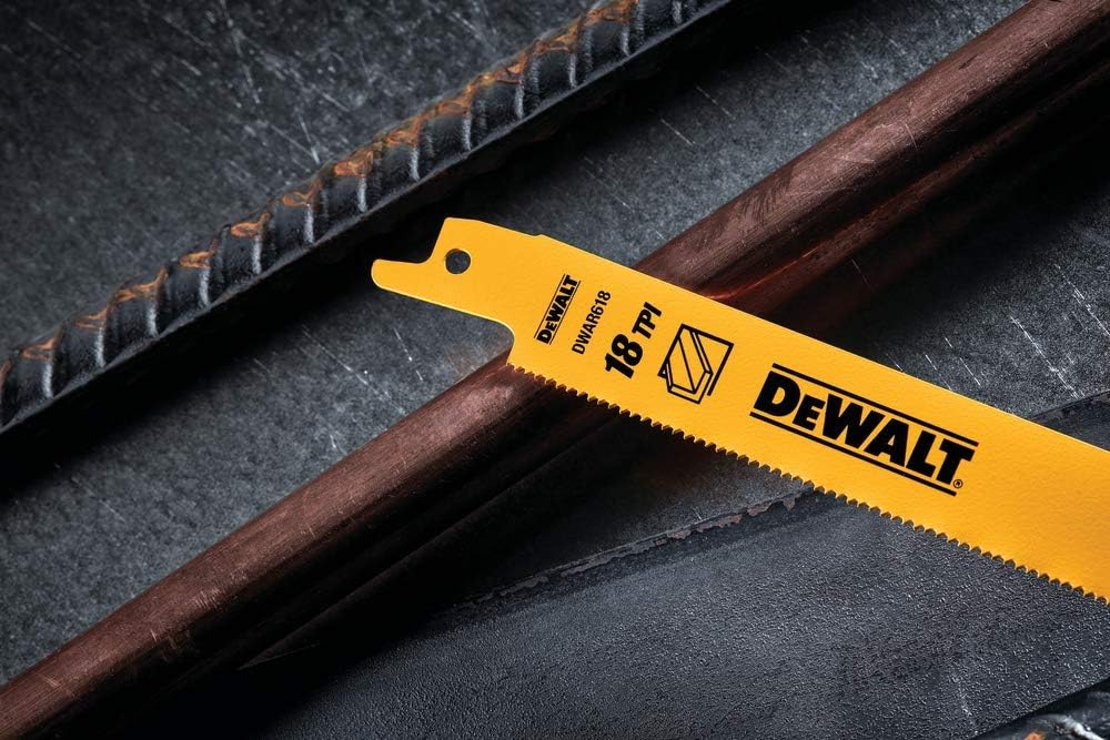 DeWalt DW4811 Reciprocating Saw Blades 18 TPI 6-Inch 5-Pack