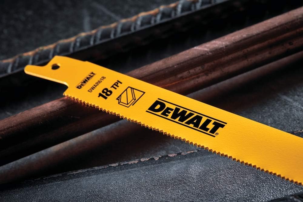 DeWalt DW4811 Reciprocating Saw Blades 18 TPI 6-Inch 5-Pack