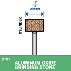 Dremel 8193 Aluminum Oxide Grinding Stone 5/8 Inch