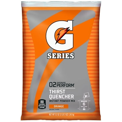 Gatorade 3968 G Series 02 Perform Thirst Quencher Instant Powder 51 oz Pouch 6 gal Yield Orange