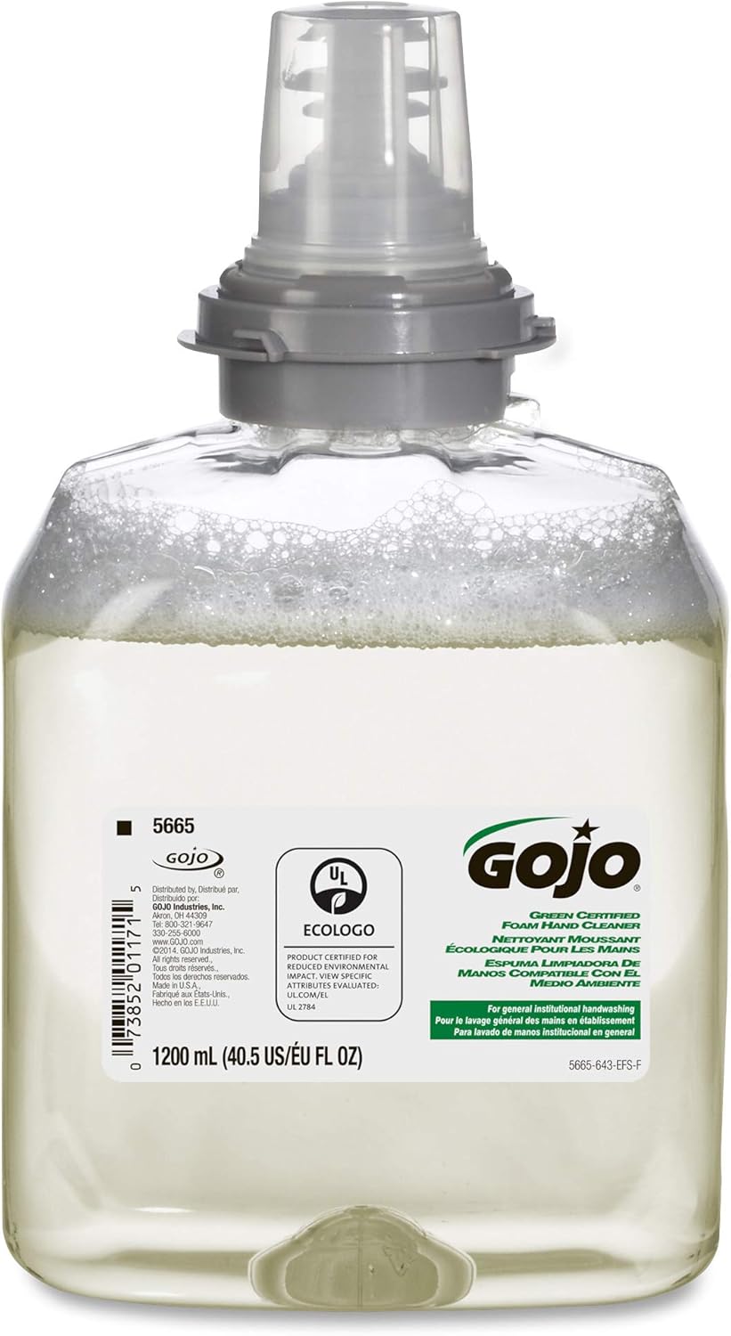 Gojo 5665-02 Green Certified Foam Soap TFX Dispenser Refill 1200ml