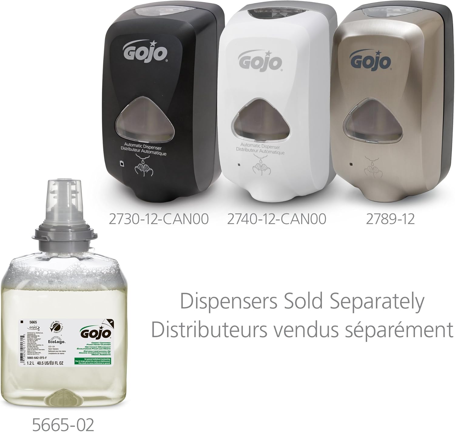 Gojo 5665-02 Green Certified Foam Soap TFX Dispenser Refill 1200ml