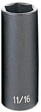 Grey Pneumatic 1022D Impact Socket 3/8 in Drive Size 11/16 in Socket Size Hex 6-point Deep Length