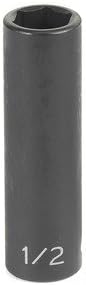 Grey Pneumatic 3072D 3/4 Inch Drive x 2-1/4 Inch Deep 6 Point Impact Socket