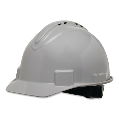 Honeywell NSB11009 Short Brim Hard Hat 4-point Ratchet Suspension Vented Gray