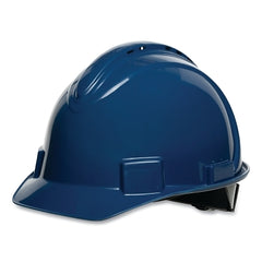 Honeywell North NSB11071 Short Brim Hard Hat 4-point Ratchet Suspension Vented Dark Blue