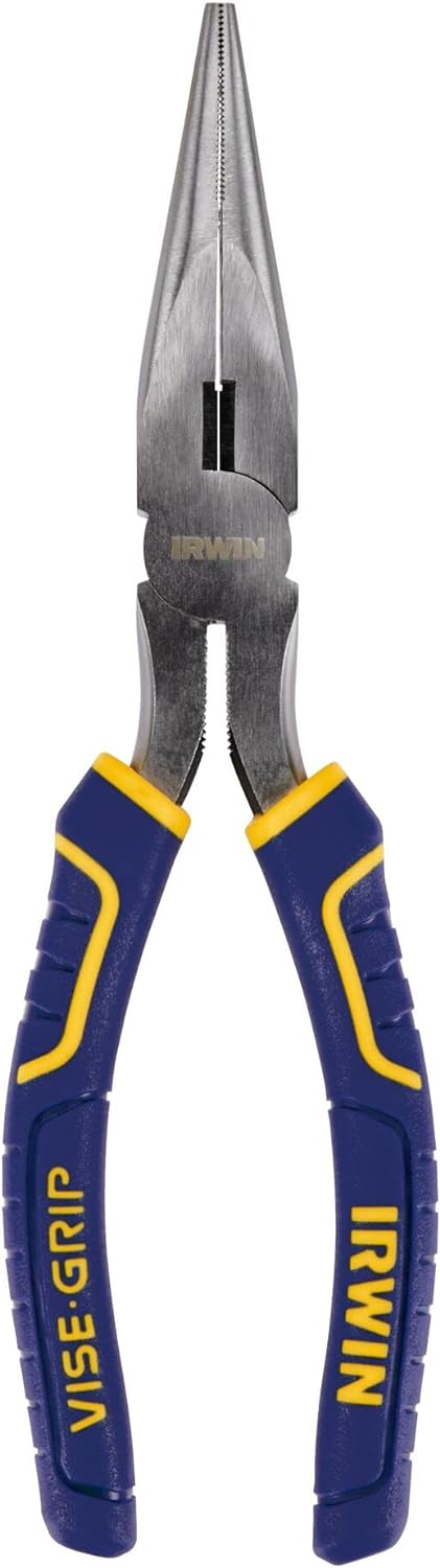 Irwin 2078218 Vise-Grip Long Nose Pliers with Wire Cutter 8-inch