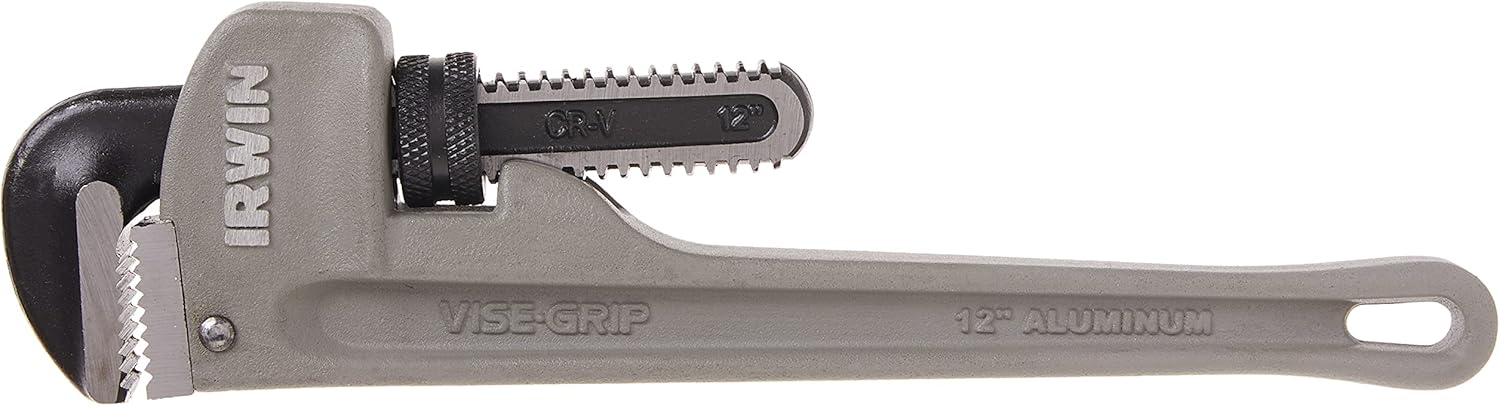 IRWIN Irwin 2074112 Cast Aluminum Pipe Wrench 12 Inch 2 Inch Jaw Capacity
