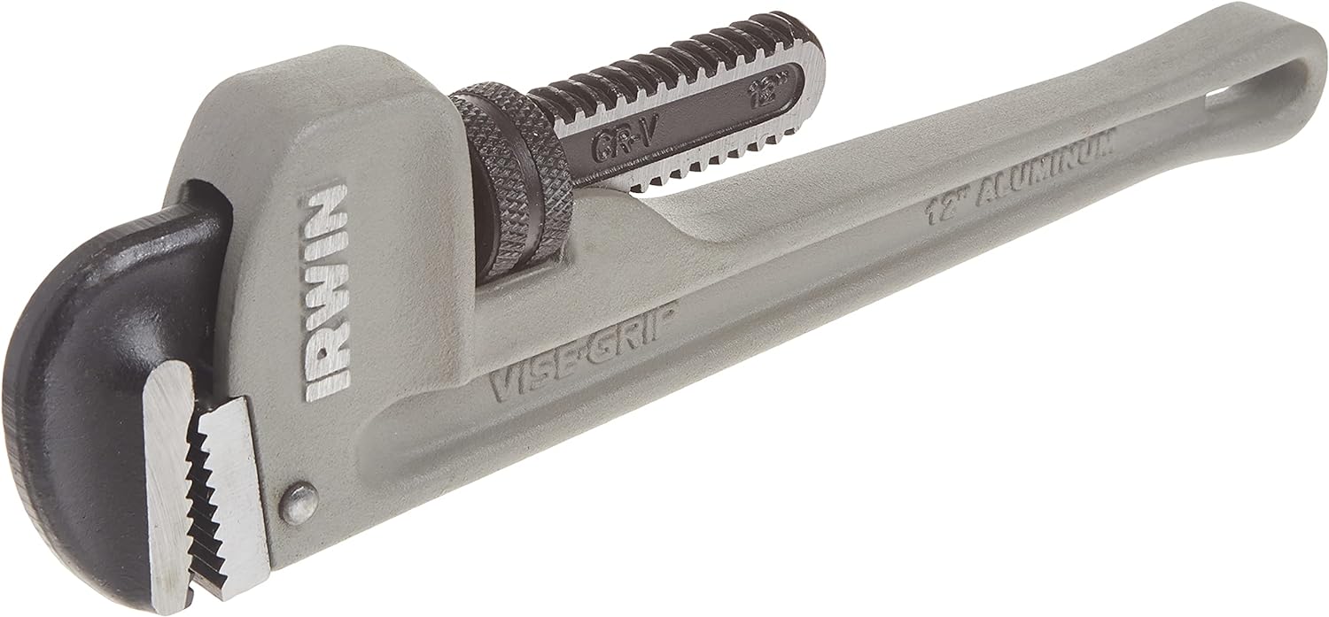 IRWIN Irwin 2074112 Cast Aluminum Pipe Wrench 12 Inch 2 Inch Jaw Capacity