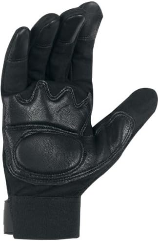 MCR Safety 903L Fasguard Synthetic Leather Palm Multi-Task Gloves Adjustable Black Large 1-Pair