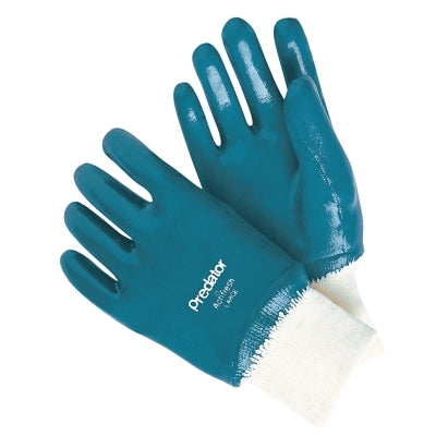 MCR Safety 9751 Predator Nitrile Coated Gloves Full Coverage Large Blue