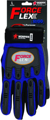 MCR Safety B100L ForceFlex Gloves Adjustable Wrist Closure Large Blue/Black