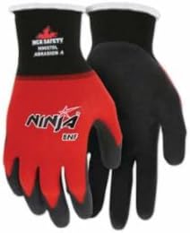 MCR Safety N96790L Gloves Foam LG 12PR GY/BK