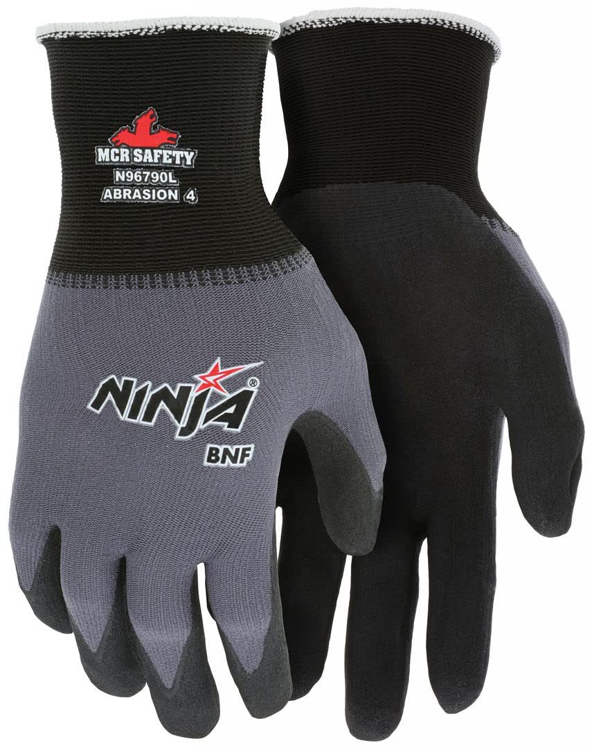 MCR Safety N96790XXL Ninja BNF Work Glove 15 Gauge Nylon/Spandex Shell XX-Large