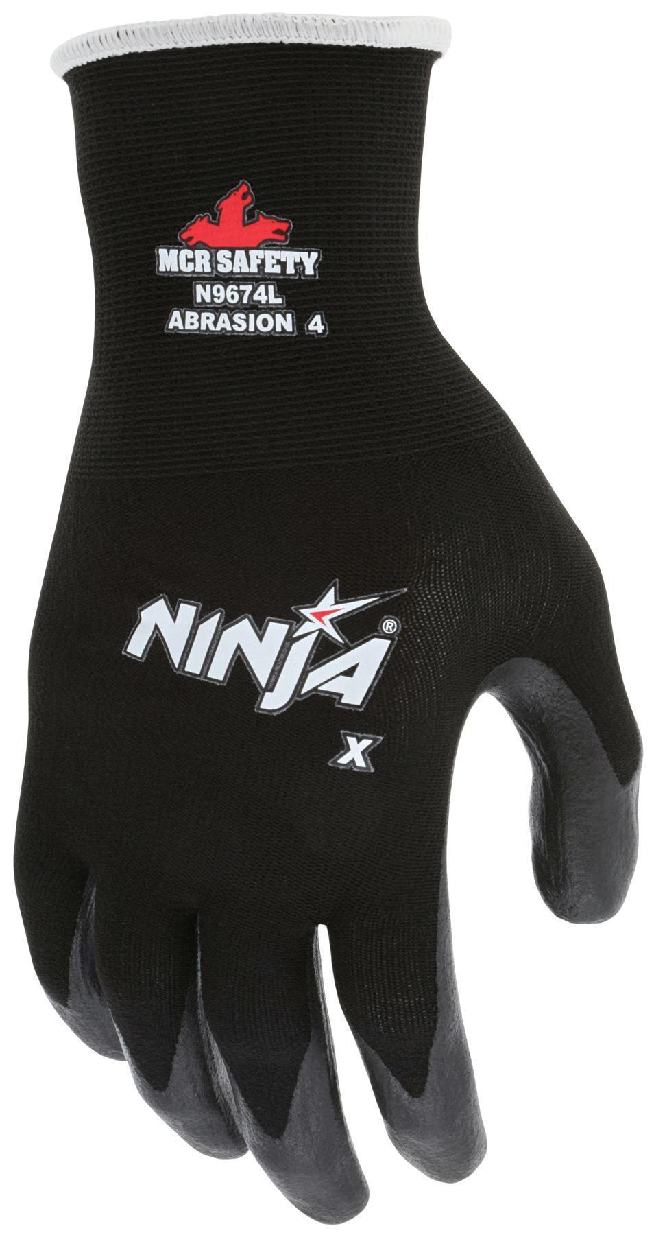 MCR Safety N9674XL Ninja X Bi-Polymer Coated Palm Gloves XL