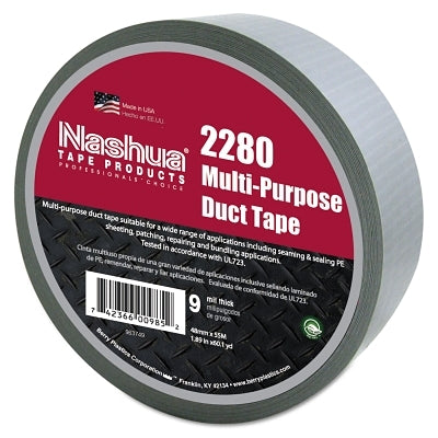 Nashua 1087144 2280 General Purpose Duct Tape Silver 55m x 48mm x 9 mil