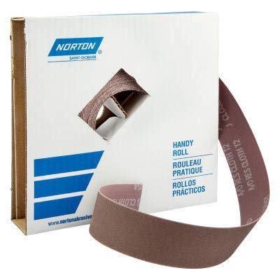 Norton 66261126278 600 Grit 1-1/2 Width 50 Yard Length Aluminum Oxide Shop Roll