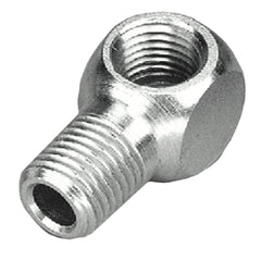 Alemite 43748 Elbow Body Adapter 90 Degree OAL 1-11/32 Shank Length 19/32 1/4 Male PTF x 1/4 Female NPTF