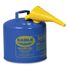 Eagle UI50FSB Type I Safety Can with Funnel 5 Gal Blue