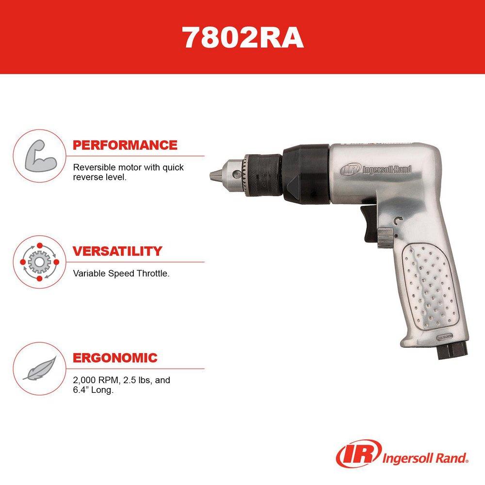 Ingersoll Rand 7802RA 3/8 in Corded Drill