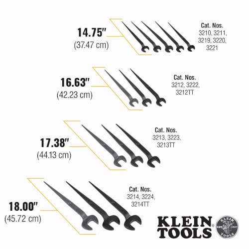 Klein Tools 3214 Spud Wrench 1-5/8-Inch Nominal Opening 1-Inch Bolt for U.S. Heavy Nut