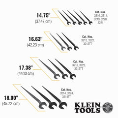 Klein Tools 3214 Spud Wrench 1-5/8-Inch Nominal Opening 1-Inch Bolt for U.S. Heavy Nut