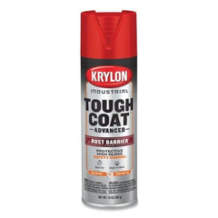 Krylon K00639008 Tough Coat Advanced with Rust Barrier Technology Spray Paint 15 oz Safety Red Gloss