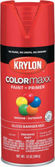 Krylon K05503007 COLORmaxx Gloss Banner Red Spray Paint and Primer 12 Ounce