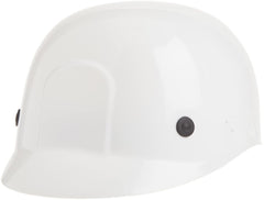 MSA 10033652 Bump Cap Micro Brim Perforated Sides Plastic Suspension White Polyethylene