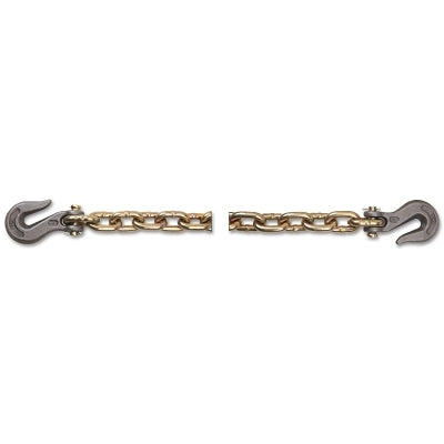 Peerless 5262363 Domestic Grade 70 Binder Chain Assembly 3/8 inch 6,600 lb Working Load Limit Yellow Zinc