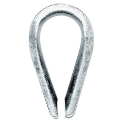 Peerless 4514240 Malleable Wire Rope Thimbles 1/4 Inch Bright Zinc