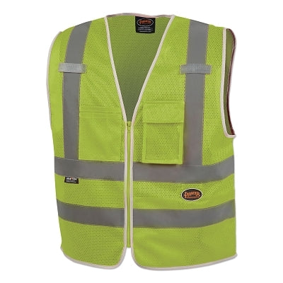 Pioneer V1025260U-5XL Mesh Multi-Pocket Safety Vest 5X-Large Green