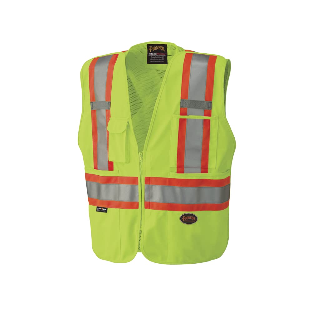 Pioneer V1021260U-5XL Hi-Vis Safety Vest StarTech Reflective Tape Snap Break Away 4 Pockets