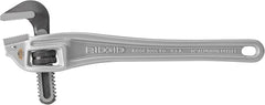 Ridgid 31120 14 Aluminum Offset Pipe Wrench Parallel Handle Narrow Hook Jaw Tight Spaces Overhead Applications