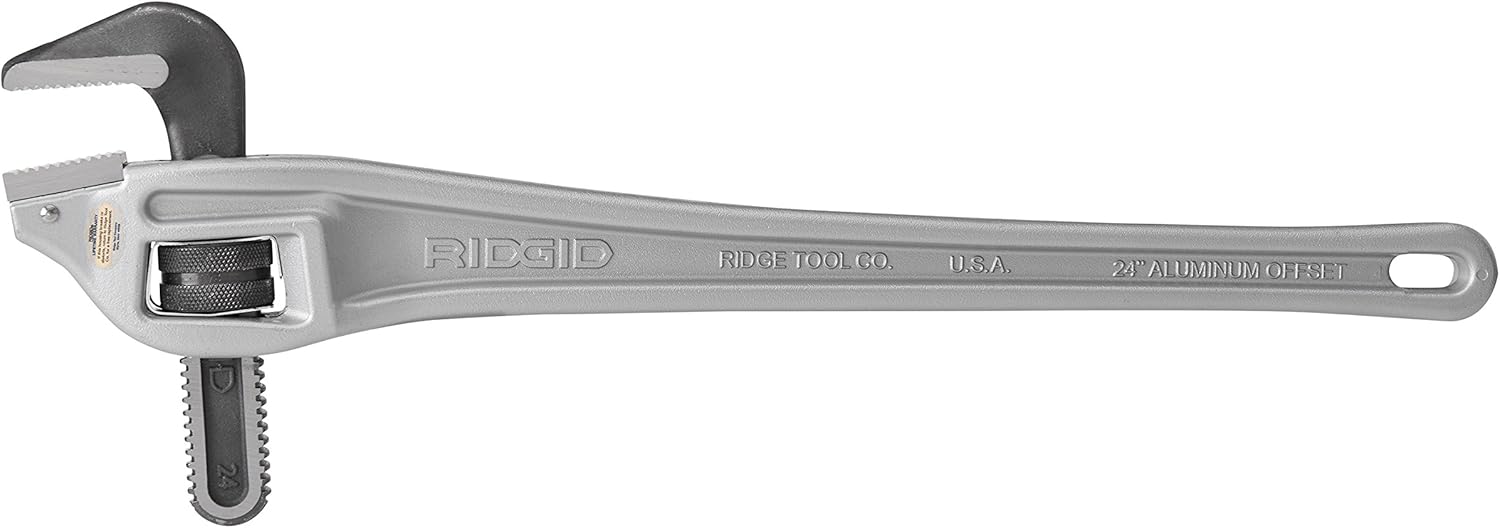 Ridgid 31130 Model 24 Aluminum Offset Pipe Wrench 24-inch Plumbing Tool