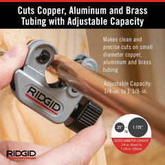 Ridgid 40617 Close Quarters Tubing Cutter with 1/4-1-1/8 Cutting Capacity