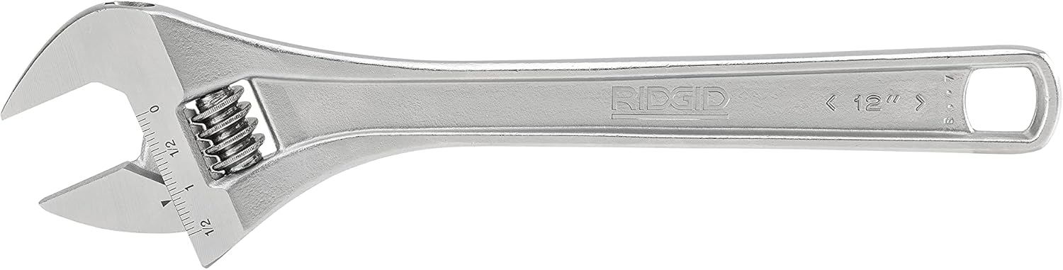 RIDGID 86917 762 Adjustable Wrench 12-inch for Metric and SAE Silver