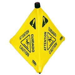 Rubbermaid Commercial FG9S0000YEL Floor Pop-Up Safety Cones Caution Multi-Lingual Wet Floor Symbol Yellow 20