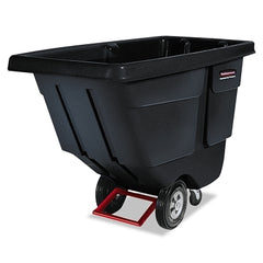 Rubbermaid Commercial FG131400BLA Rotomolded Tilt Truck 1 yd³ Capacity Vol 850 lb Load Capacity Black