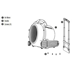 Shop-Vac 1030211 Portable Air Mover 1800 CFM 3 Speeds