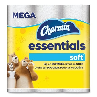 Charmin 3154 Essentials Soft Bathroom Tissue 3.92 in L x 4 in W Per Sheet, 2-Ply, 244 Sheets, 48 RL/CA