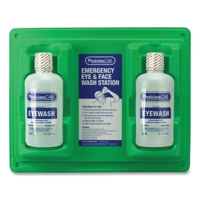 First Aid Only 24-300 Eye and Skin Flush Emergency Station Replacement Twin Bottles 32 oz