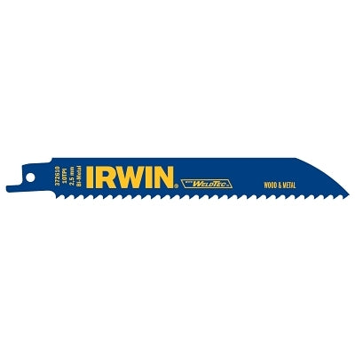 Irwin 372610 Metal and Wood Cutting Reciprocating Saw Blade 6 Inch 10 TPI