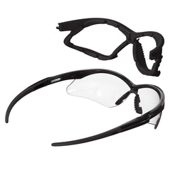 Kleenguard 65335 V30 Nemesis Foam Safety Glasses Clear Lenses Black Frame 12 Pack