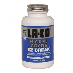 LA-CO 008971 EZ Break Nickel-Grade Anti-Seize Compound 8 oz Brush-N-Cap Jar