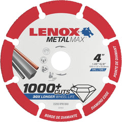 Lenox 1972920 Tools MetalMax Cut Off Wheel Diamond Edge 4 Inch x 5/8 Inch