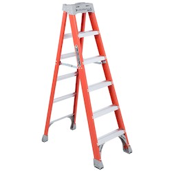 Louisville Ladder FS1506 6-Foot Fiberglass Step Ladder 300-Pound Load Capacity