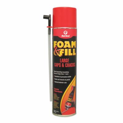 Red Devil 912 Foam and Fill Triple Expanding Foam Sealant, 20 oz Aerosol Can, Champagne