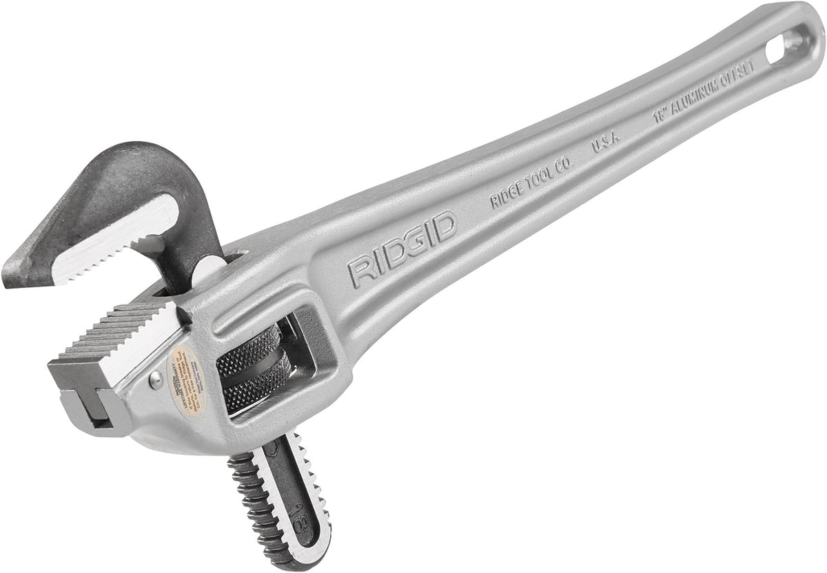 Ridgid 31125 Model 18 Aluminum Offset Pipe Wrench, 18-Inch Plumbing Wrench